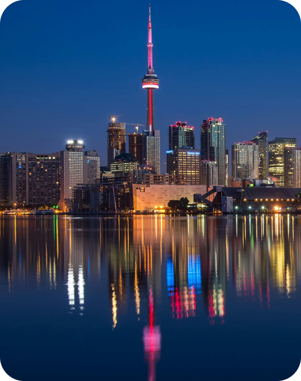 Toronto skyline at night